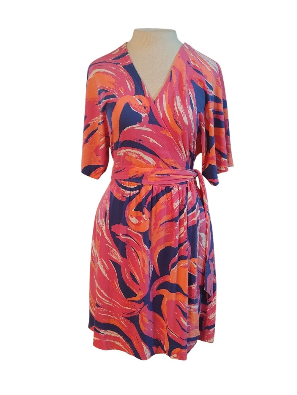 Lilly Pultizer Amoritta Kimono Wrap Flamingo Dress